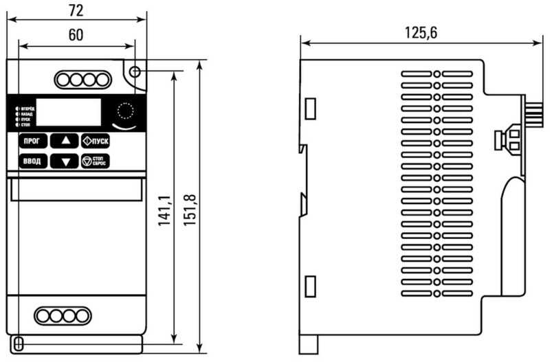 Габариты vector-75 compact